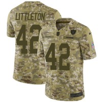 Nike Las Vegas Raiders #42 Cory Littleton Camo Youth Stitched NFL Limited 2018 Salute To Service Jersey