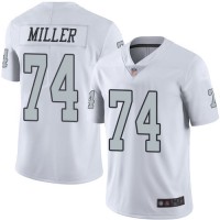 Nike Las Vegas Raiders #74 Kolton Miller White Youth Stitched NFL Limited Rush Jersey