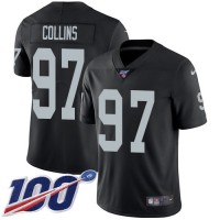 Nike Las Vegas Raiders #97 Maliek Collins Black Team Color Youth Stitched NFL 100th Season Vapor Untouchable Limited Jersey