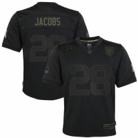 Las Vegas Las Vegas Raiders #28 Josh Jacobs Nike Youth 2020 Salute to Service Game Jersey Black