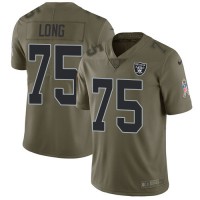 Nike Las Vegas Raiders #75 Howie Long Olive Youth Stitched NFL Limited 2017 Salute to Service Jersey