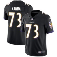 Nike Baltimore Ravens #73 Marshal Yanda Black Alternate Youth Stitched NFL Vapor Untouchable Limited Jersey