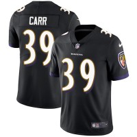 Nike Baltimore Ravens #39 Brandon Carr Black Alternate Youth Stitched NFL Vapor Untouchable Limited Jersey