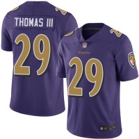 Nike Baltimore Ravens #29 Earl Thomas III Purple Youth Stitched NFL Limited Rush Jersey
