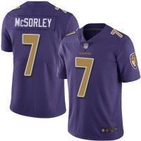 Nike Baltimore Ravens #7 Trace McSorley Purple Youth Stitched NFL Limited Rush Jersey