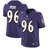 Nike Baltimore Ravens #96 Domata Peko Sr Purple Team Color Youth Stitched NFL Vapor Untouchable Limited Jersey