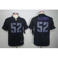 Nike Baltimore Ravens #52 Ray Lewis Black Impact Youth Stitched NFL Limited Jersey