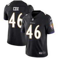 Nike Baltimore Ravens #46 Morgan Cox Black Alternate Youth Stitched NFL Vapor Untouchable Limited Jersey