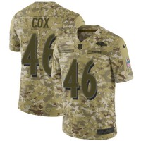 Nike Baltimore Ravens #46 Morgan Cox Camo Youth Stitched NFL Limited 2018 Salute to Service Jersey