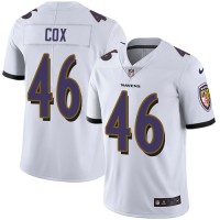 Nike Baltimore Ravens #46 Morgan Cox White Youth Stitched NFL Vapor Untouchable Limited Jersey