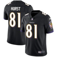 Nike Baltimore Ravens #81 Hayden Hurst Black Alternate Youth Stitched NFL Vapor Untouchable Limited Jersey