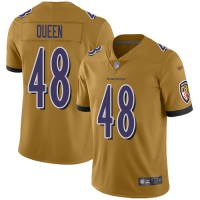 Nike Baltimore Ravens #48 Patrick Queen Gold Youth Stitched NFL Limited Inverted Legend Jersey