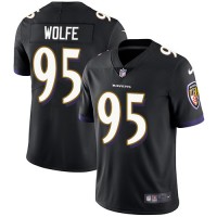 Nike Baltimore Ravens #95 Derek Wolfe Black Alternate Youth Stitched NFL Vapor Untouchable Limited Jersey