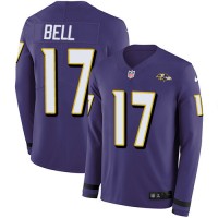Nike Baltimore Ravens #17 Le'Veon Bell Purple Team Color Youth Stitched NFL Limited Therma Long Sleeve Jersey