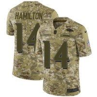 Nike Baltimore Ravens #14 Kyle Hamilton Camo Youth Stitched NFL Limited 2018 Salute To Service Jersey