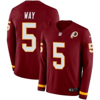 Nike Washington Commanders #5 Tress Way Burgundy Team Color Youth Stitched NFL Limited Therma Long Sleeve Jersey