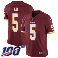 Nike Washington Commanders #5 Tress Way Burgundy Team Color Youth Stitched NFL 100th Season Vapor Untouchable Limited Jersey