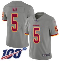 Nike Washington Commanders #5 Tress Way Gray Youth Stitched NFL Limited Inverted Legend 100th Season Jersey