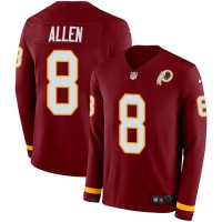 Nike Washington Commanders #8 Kyle Allen Burgundy Red Team Color Youth Stitched NFL Limited Therma Long Sleeve Jersey