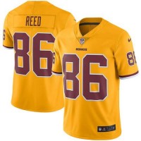 Nike Washington Commanders #86 Jordan Reed Gold Youth Stitched NFL Limited Rush Jersey