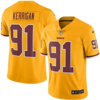 Nike Washington Commanders #91 Ryan Kerrigan Gold Youth Stitched NFL Limited Rush Jersey