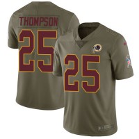 Nike Washington Commanders #25 Chris Thompson Olive Youth Stitched NFL Limited 2017 Salute to Service Jersey