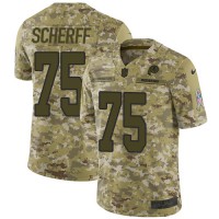 Nike Washington Commanders #75 Brandon Scherff Camo Youth Stitched NFL Limited 2018 Salute to Service Jersey