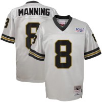Youth New Orleans New Orleans Saints #8 Archie Manning Mitchell & Ness Platinum NFL 100 Retired Player Legacy Jersey