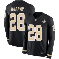 Nike New Orleans Saints #28 Latavius Murray Black Team Color Youth Stitched NFL Limited Therma Long Sleeve Jersey