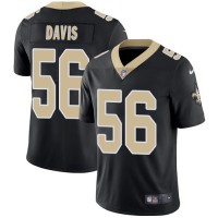 Nike New Orleans Saints #56 DeMario Davis Black Team Color Youth Stitched NFL Vapor Untouchable Limited Jersey