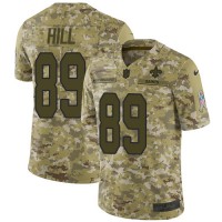 Nike New Orleans Saints #89 Josh Hill Camo Youth Stitched NFL Limited 2018 Salute to Service Jersey