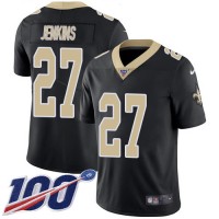 Nike New Orleans Saints #27 Malcolm Jenkins Black Team Color Youth Stitched NFL 100th Season Vapor Untouchable Limited Jersey