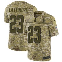 Nike New Orleans Saints #23 Marshon Lattimore Camo Youth Stitched NFL Limited 2018 Salute to Service Jersey