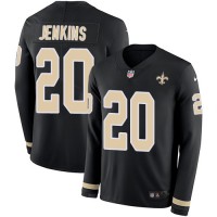 Nike New Orleans Saints #20 Janoris Jenkins Black Team Color Youth Stitched NFL Limited Therma Long Sleeve Jersey