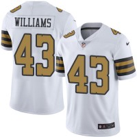 Nike New Orleans Saints #43 Marcus Williams White Youth Stitched NFL Limited Rush Jersey