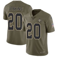 Nike New Orleans Saints #20 Janoris Jenkins Olive Youth Stitched NFL Limited 2017 Salute To Service Jersey