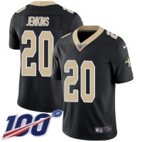 Nike New Orleans Saints #20 Janoris Jenkins Black Team Color Youth Stitched NFL 100th Season Vapor Untouchable Limited Jersey