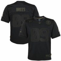 New Orleans New Orleans Saints #9 Drew Brees Nike Youth 2020 Salute to Service Game Jersey Black