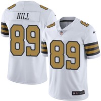 Nike New Orleans Saints #89 Josh Hill White Youth Stitched NFL Limited Rush Jersey