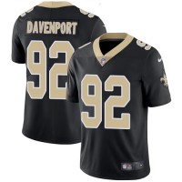 Nike New Orleans Saints #92 Marcus Davenport Black Team Color Youth Stitched NFL Vapor Untouchable Limited Jersey