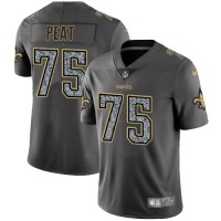 Nike New Orleans Saints #75 Andrus Peat Gray Static Youth Stitched NFL Vapor Untouchable Limited Jersey
