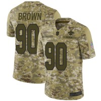 Nike New Orleans Saints #90 Malcom Brown Camo Youth Stitched NFL Limited 2018 Salute to Service Jersey