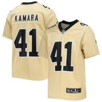 New Orleans New Orleans Saints #41 Alvin Kamara Nike Youth Gold Inverted Team Game Jersey