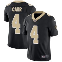 Nike New Orleans Saints #4 Derek Carr Black Team Color Youth Stitched NFL Vapor Untouchable Limited Jersey