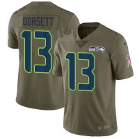Nike Seattle Seahawks #13 Phillip Dorsett Olive Youth Stitched NFL Limited 2017 Salute To Service Jersey