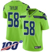 Nike Seattle Seahawks #58 Darrell Taylor Green Youth Stitched NFL Limited Rush 100th Season Jersey