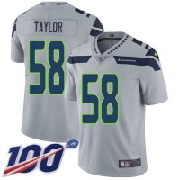 Nike Seattle Seahawks #58 Darrell Taylor Grey Alternate Youth Stitched NFL 100th Season Vapor Untouchable Limited Jersey