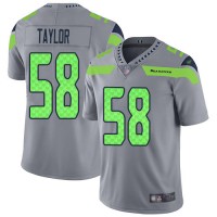 Nike Seattle Seahawks #58 Darrell Taylor Gray Youth Stitched NFL Limited Inverted Legend Jersey