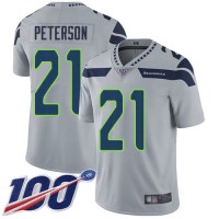 Nike Seattle Seahawks #21 Adrian Peterson Grey Alternate Youth Stitched NFL 100th Season Vapor Untouchable Limited Jersey