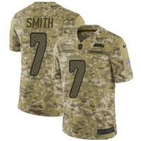 Nike Seattle Seahawks #7 Geno Smith Camo Youth Stitched NFL Limited 2018 Salute To Service Jersey